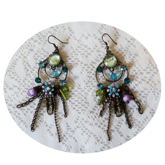 NEW Handcrafted Long Drop Beaded Dangle Earrings Women Fashion Jewelry Gifts - Picture 3 of 5